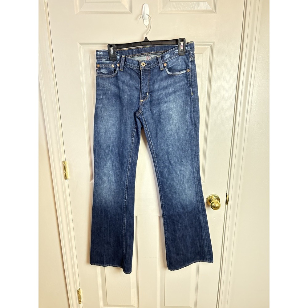 Polo Jeans Co Ralph Lauren Bootcut Jeans Womens 8x32 Blue Low Rise Distressed